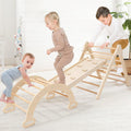 5 in 1 Pikler Triangle Set, Baby Climbing Toy Indoor Playground, Kids Jungle Gym