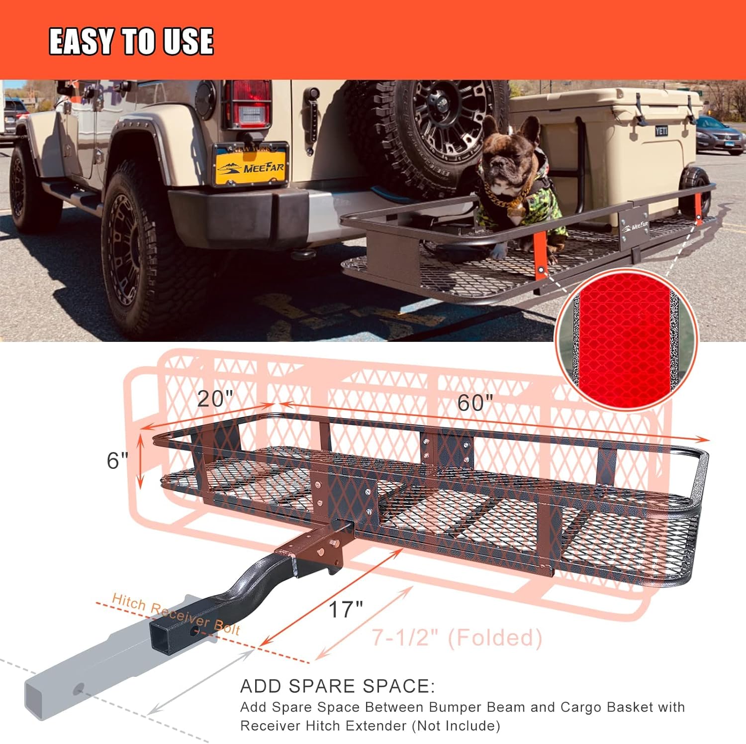 Roof Rack Universal Roof Basket 51" X 36" X 5" + Waterproof Bag