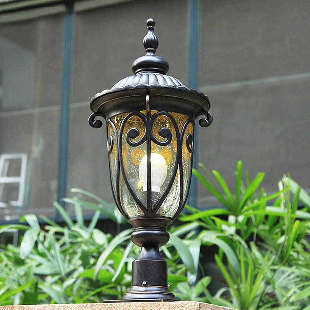 23" Large Outdoor Wall Light for Porch, 2 Pack Aluminium Exterior Wall Mount Lantern for House, Vintage Bronze Outside Wall Sconce with Clear Seeded Glass Shade for Garage